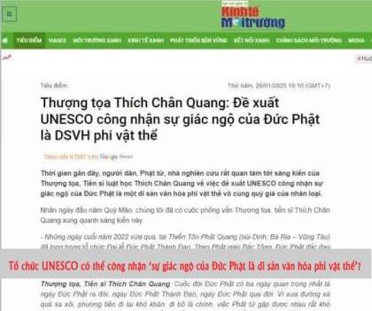 Tổ chức UNESCO có thể công nhận ‘sự giác ngộ của Đức Phật là di sản văn hóa phi vật thể’?
